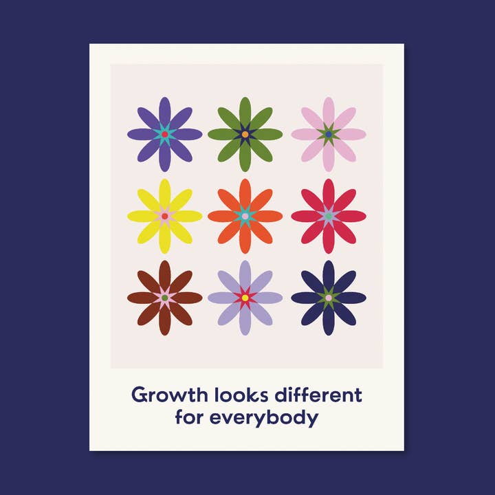 Growth Looks Different Print for wholesale by Here Till Sunday