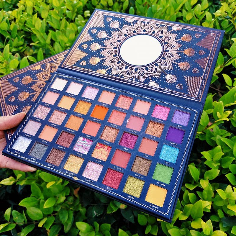 FurDecoration - Wholesale Eyeshadow Palette - Glitter Eyeshadow Palette - 40 Vibrant Colors1