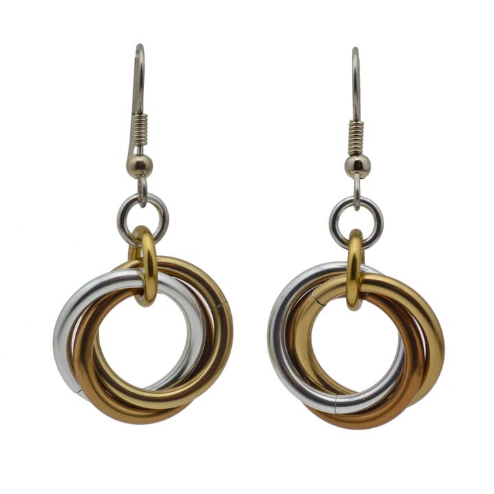 Knotted Metal Large Knot Earring - Granite for wholesale by Rebeca Mojica Jewelry