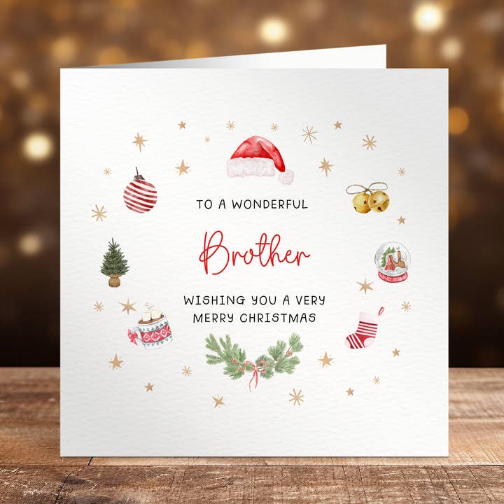 Brother Christmas Card for wholesale by Swale Studios