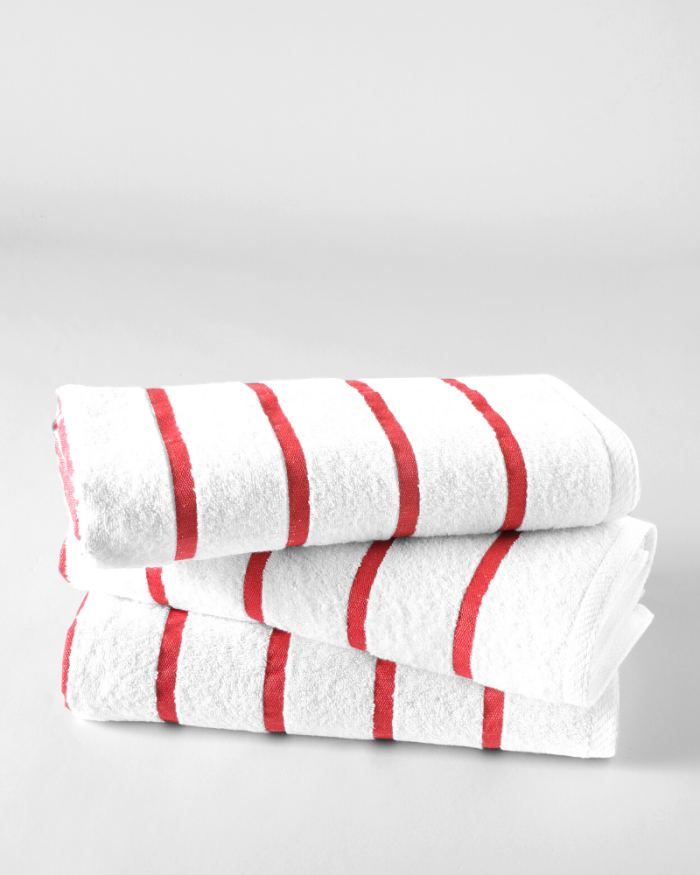 Globaltex Fine Linens - Wholesale Beach Towel - Red Stripe Pool and Beach Towel (Single)4