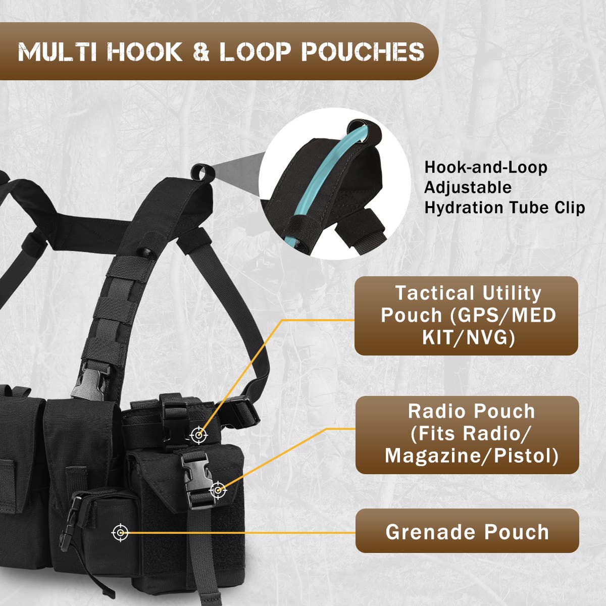 Antarctica Outdoors - Wholesale Belt Bag - Unisex - Votagoo Tactical Chest Rig Magazine Pouches3