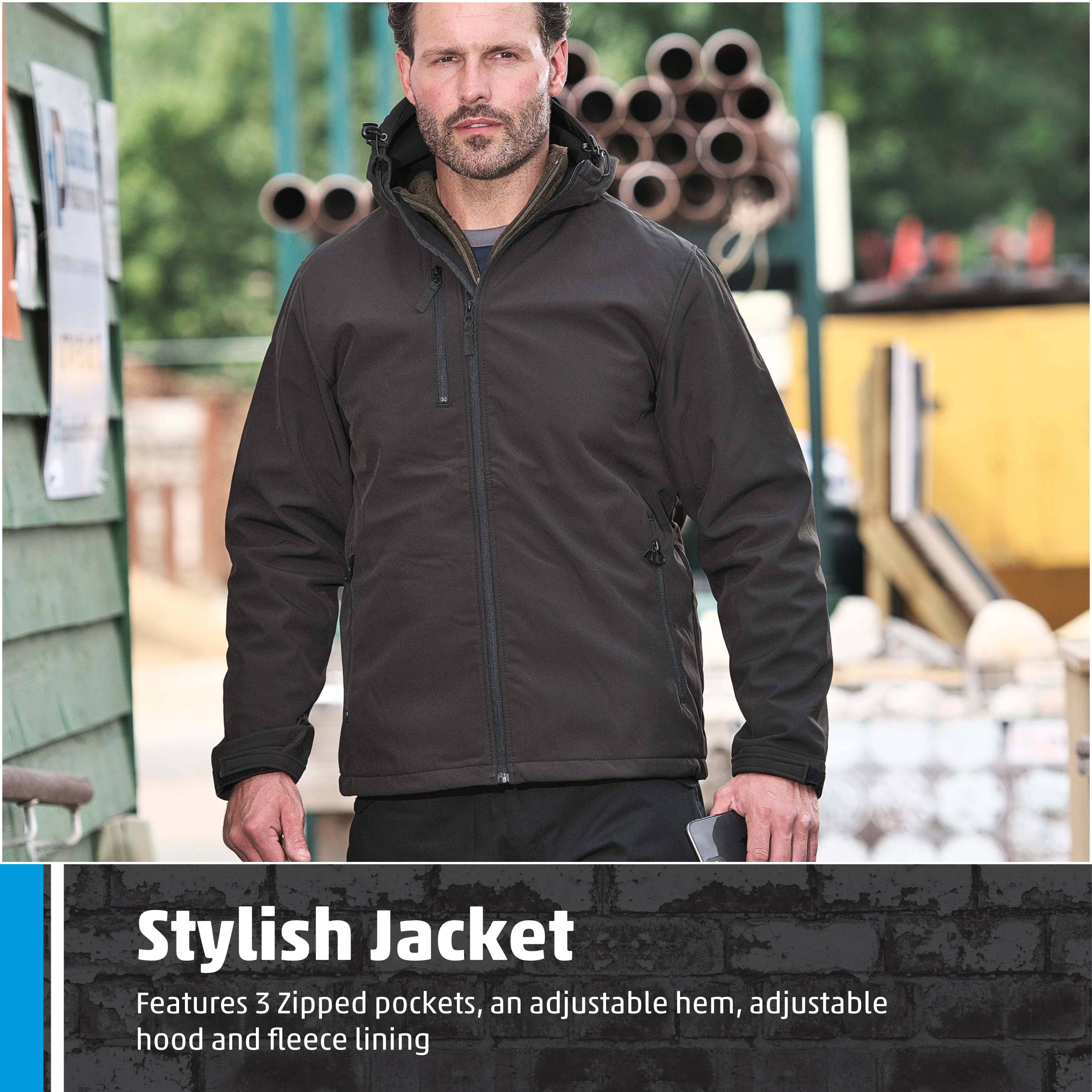 TuffStuff Workwear - Wholesale Jacket - Men's - Fort Holkham Jacket, Softshell Fabric, Waterproof, Durable4