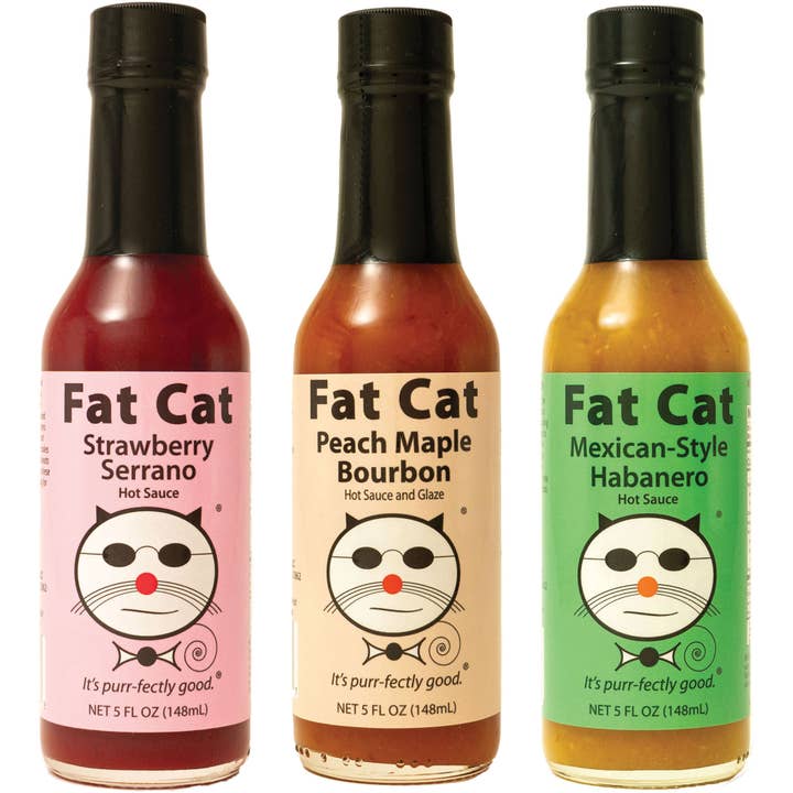 Hot Sauce Starter Set - Unique Flavors Edition (12 units) for wholesale by Fat Cat