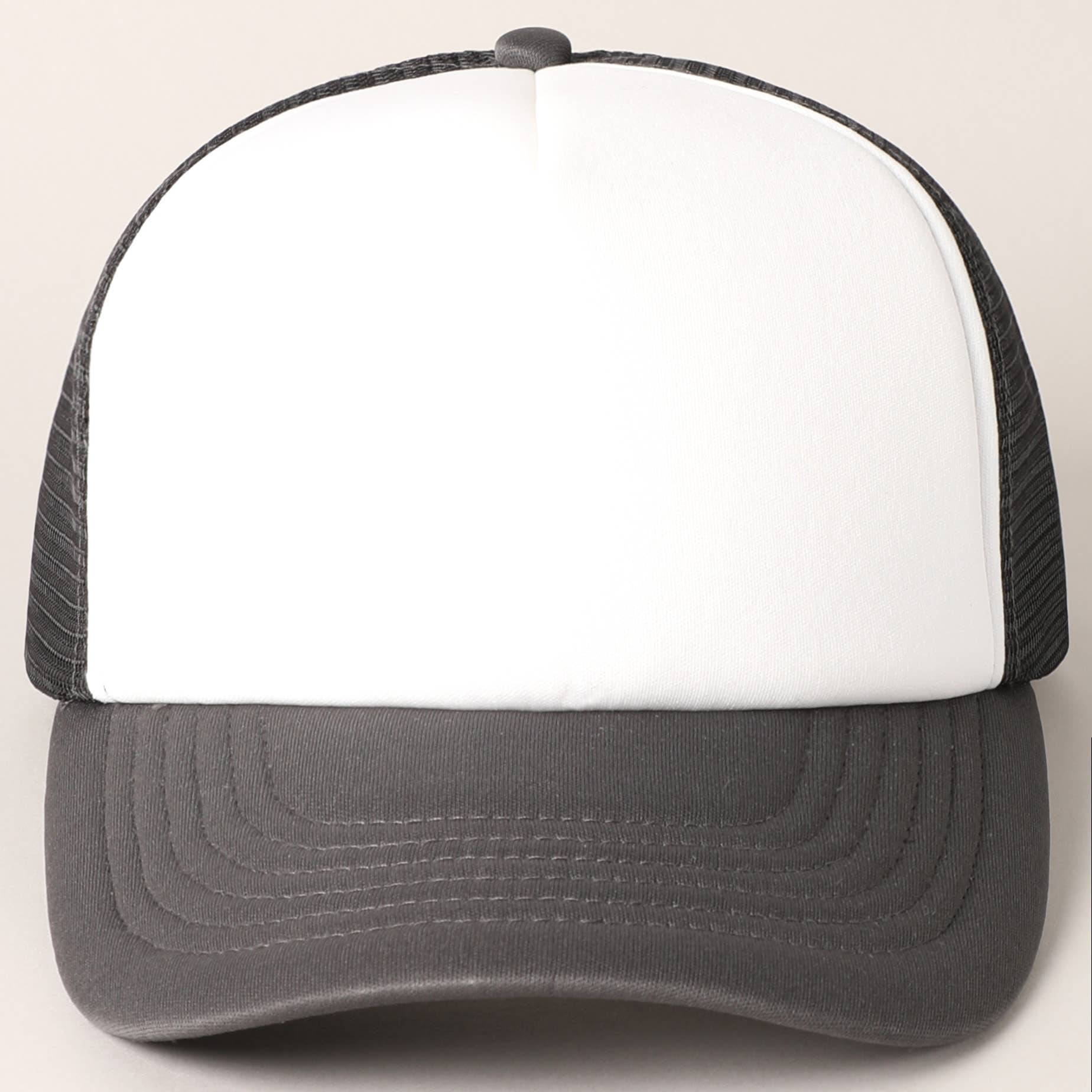 Fashion City - Wholesale Trucker Hat - Unisex - White Foam Front Colored Mesh Back Trucker Hat9