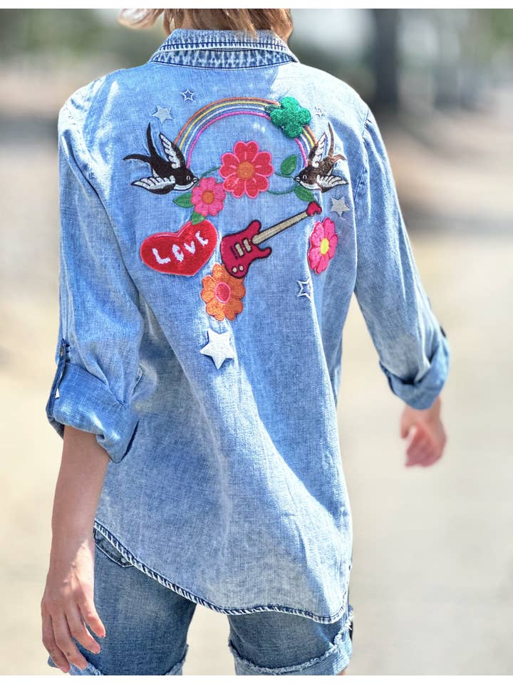 Denim Birds of a Feather for wholesale on Faire1