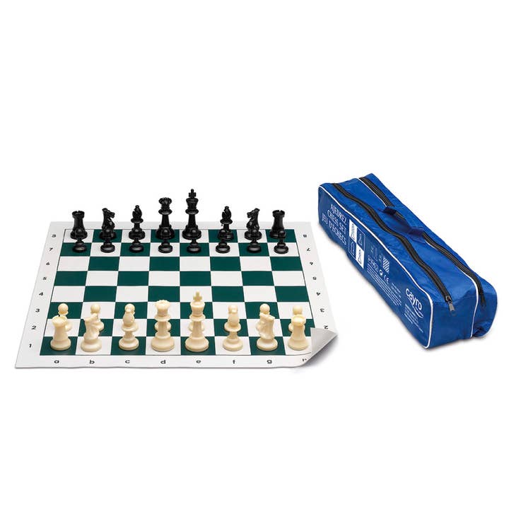 Échecs - Pièces et sac en bois - Planche pliante pour la vente par Cayro