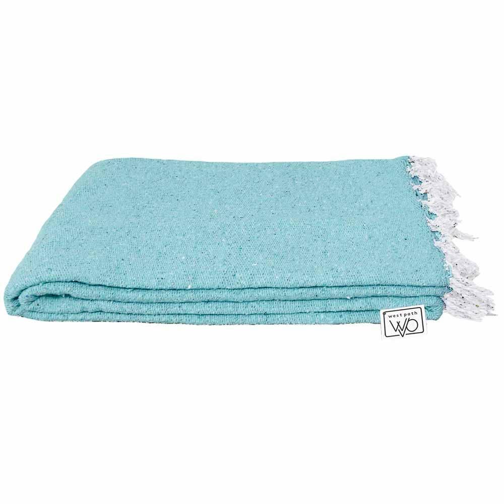 Authentic Yoga and Mexican Falsa Blanket in Solid Grey Cotton and Polyester  - 50 x 70 – Americanflat