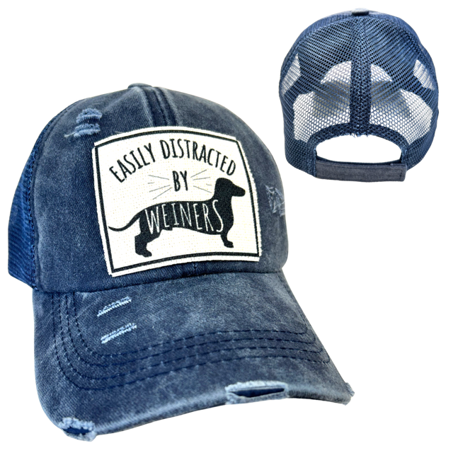 dkhandmade - Wholesale Trucker Hat - Unisex - EASILY DISTRACTED BY WEINERS | UNISEX HAT | DISTRESSED6
