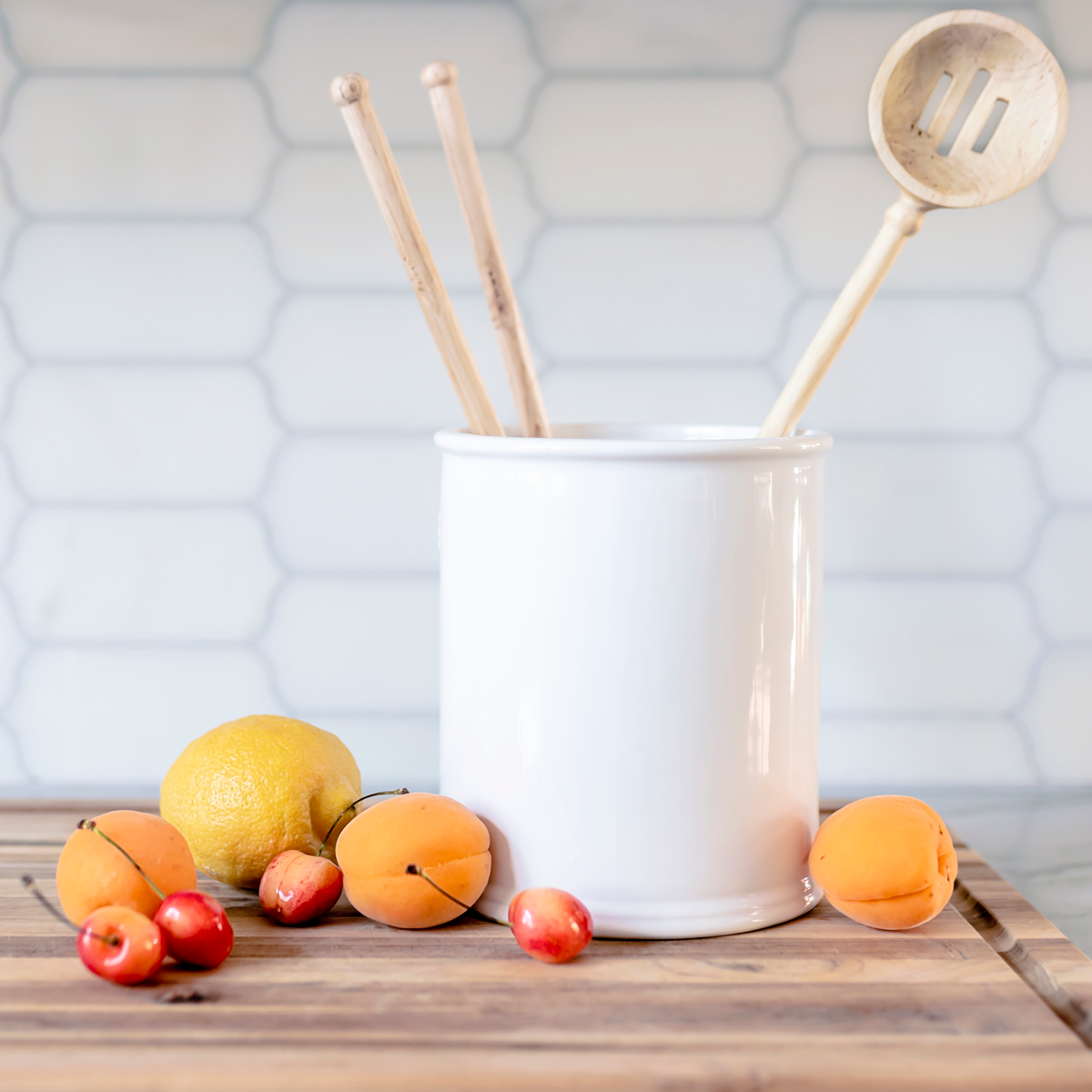 Azizi Life - Wholesale Kitchen Spoon - Hand Carved Wooden Spoon – Merideth Slotted Spoon8