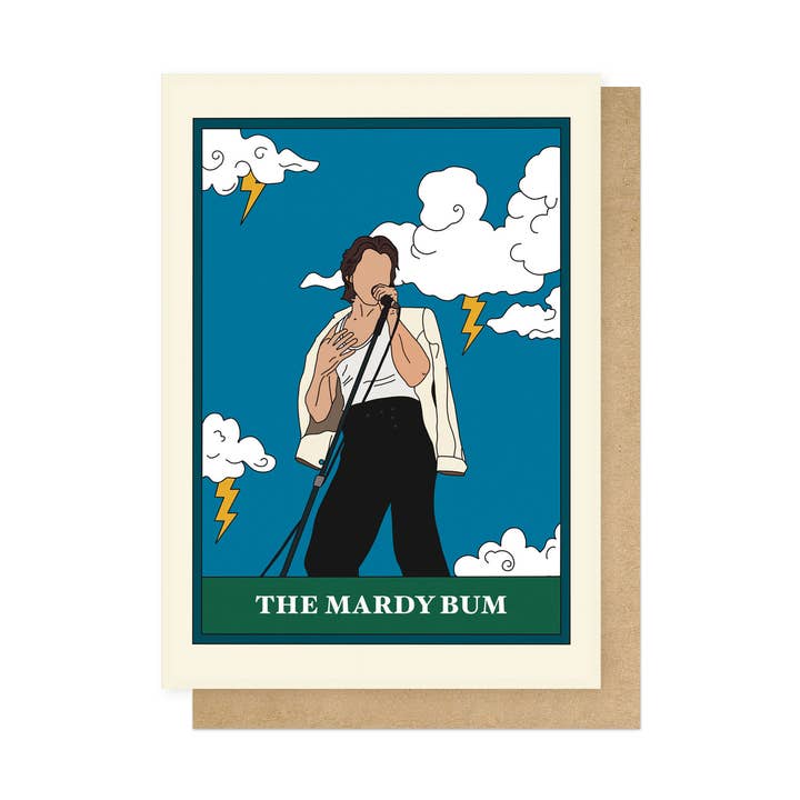 The Mardy Bum Greetings Card for wholesale by East End Prints - Greetings Cards & Postcards