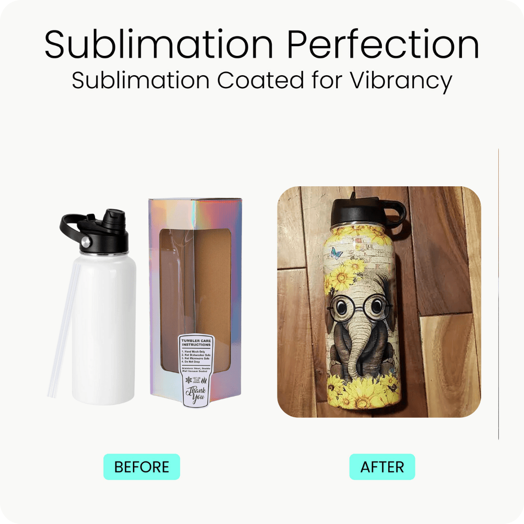 MakerFlo - Vendita all'ingrosso Borracce - Borraccia MakerFlo Hydro da 950 ml per Sublimazione, Ideale per Artigianato9