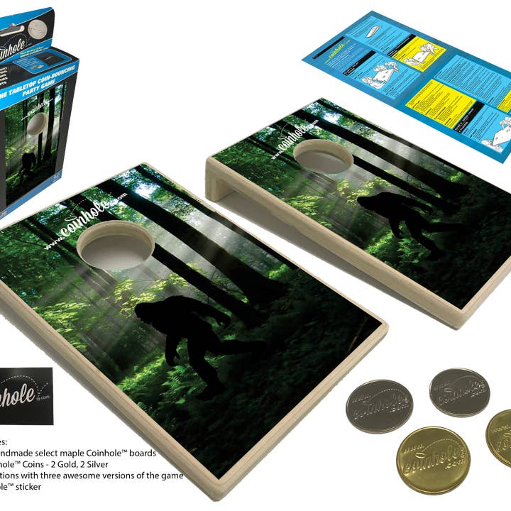Sasquatch Coinhole® Tabletop Game Set for wholesale by Coinhole