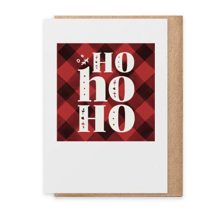 Ho Ho Ho - Red - Greeting Card for wholesale by Paisley & Parsley