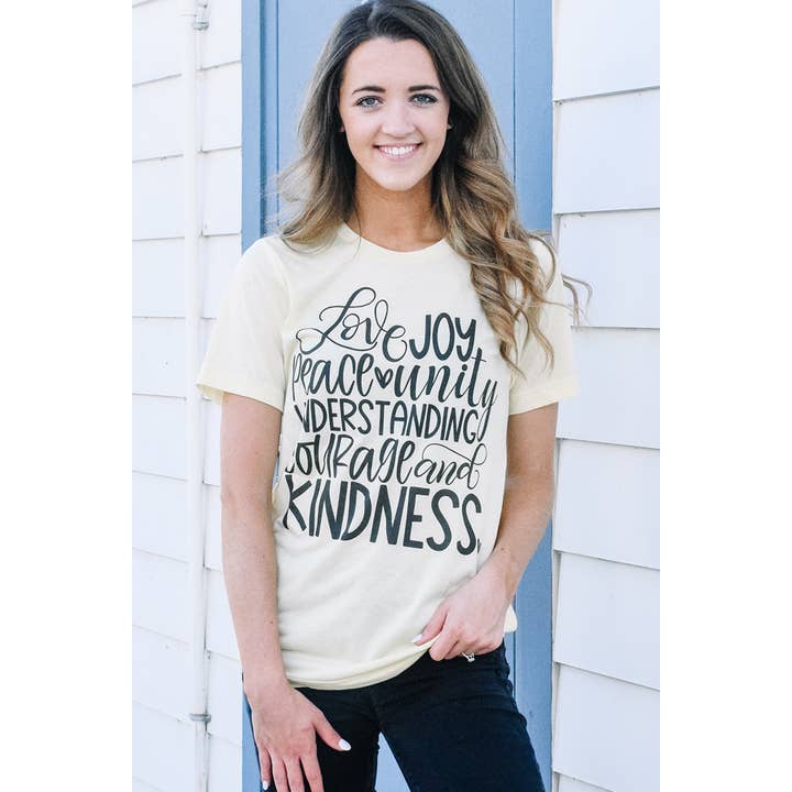Love Joy Peace Graphic Tee for wholesale by Glittering South