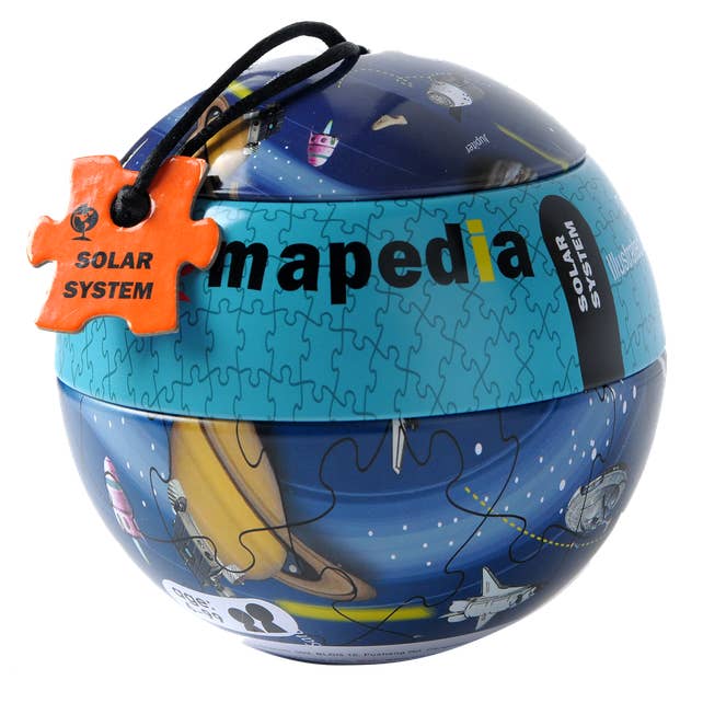 Mapedia Globe Tins Jigsaws - Solar System for wholesale by The Purple Cow America Inc.