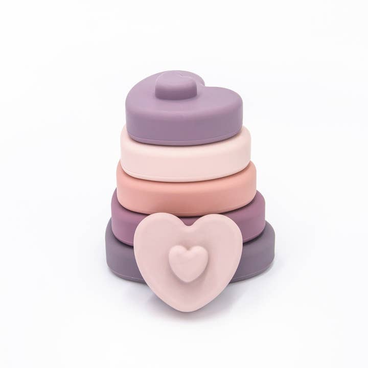 Silicone Stacking & Teething Hearts for wholesale by Bizzu