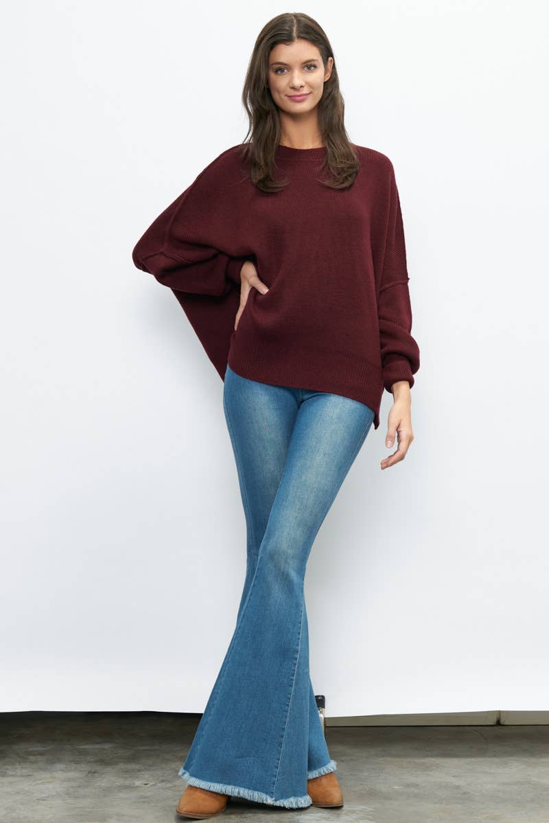 Newbury Kustom - Wholesale Tunic Sweater - Women's - 10319A -Slouchy silhouette  pullover sweater7