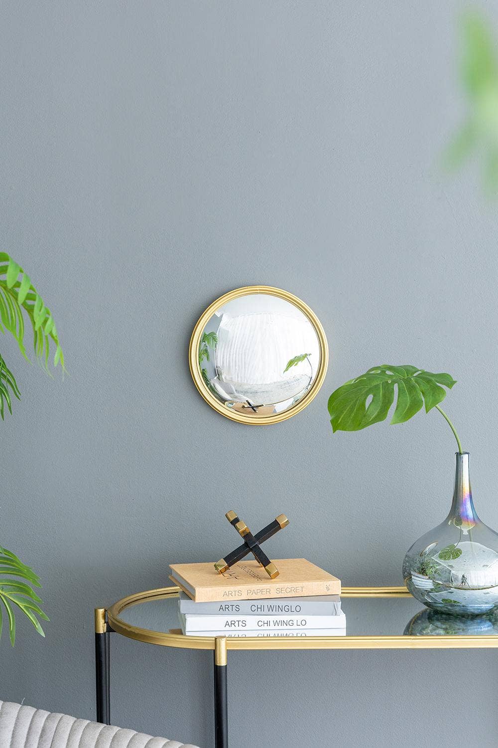 A&B Home Group Inc. – Engroshandel Vægspejl – D10,5" Guldramme med Konvekst Glas2