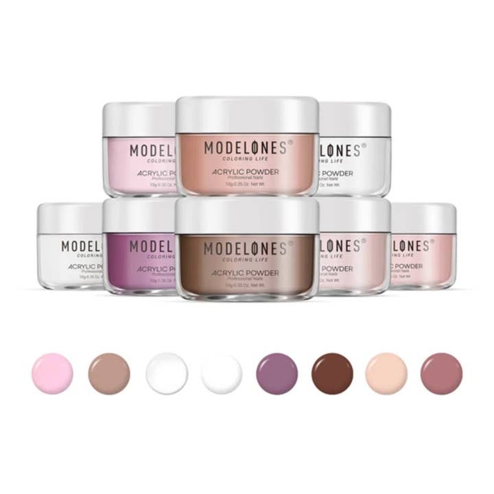 Modelones - Wholesale Nail Polish Set - Love You Like A Love Song - 8Pcs Acrylic Powder Set