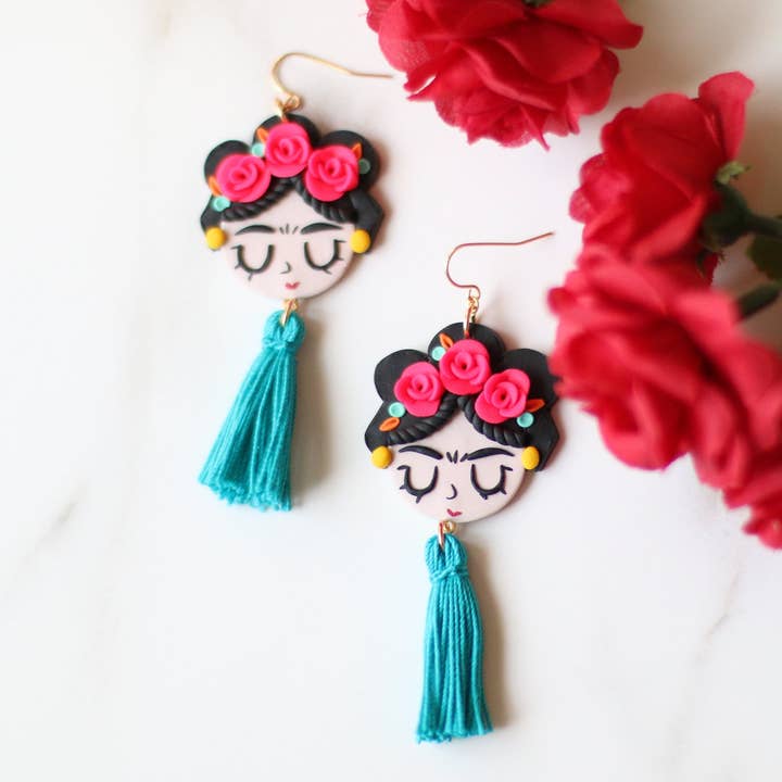 Mexican Frida Kahlo Earrings for Women for wholesale by Skye Eclisse Jewelry