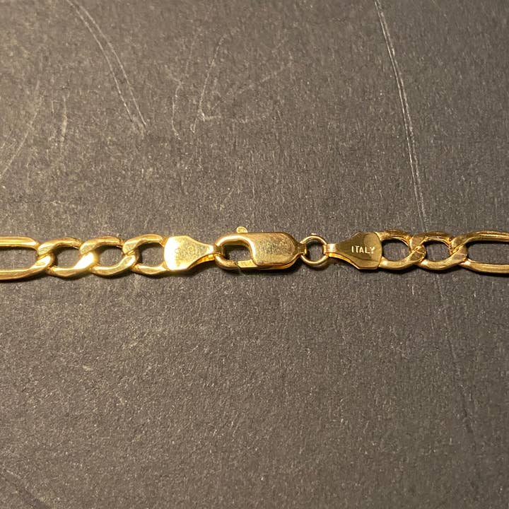 Prestige Jewelry - Venta al por mayor Collares de cadenas y eslabones - Cadena Figaro de Oro Macizo de 14k de 20 pulgadas y 6 mm