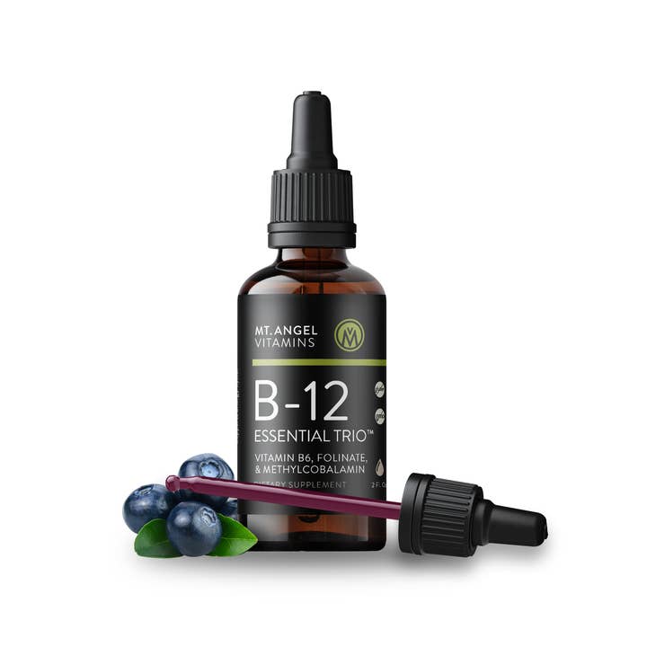 Mt. Angel Vitamins' B-12 Essential Trio Liquid - 2 Fluid Oz for wholesale by Mt. Angel Vitamins