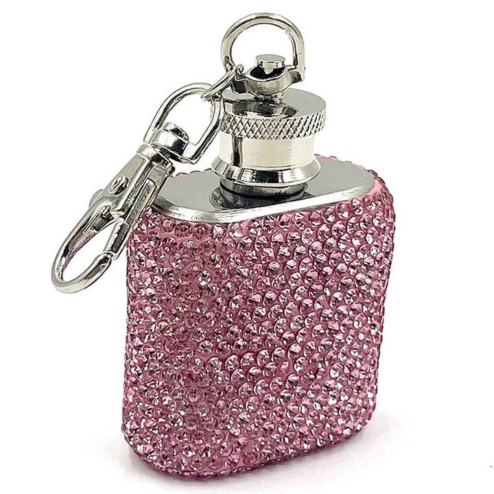 Diacly - Wholesale Flask - 1oz Tiny Bottle Stainless Steel Hip Flask Rhinestone1