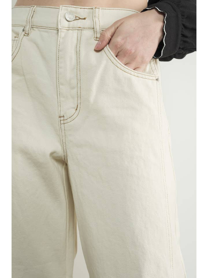 Aaron & Amber - Wholesale Jeans - Women's - MAP2740 - SLOUCHY RELAX FIT CROP BARREL JEANS