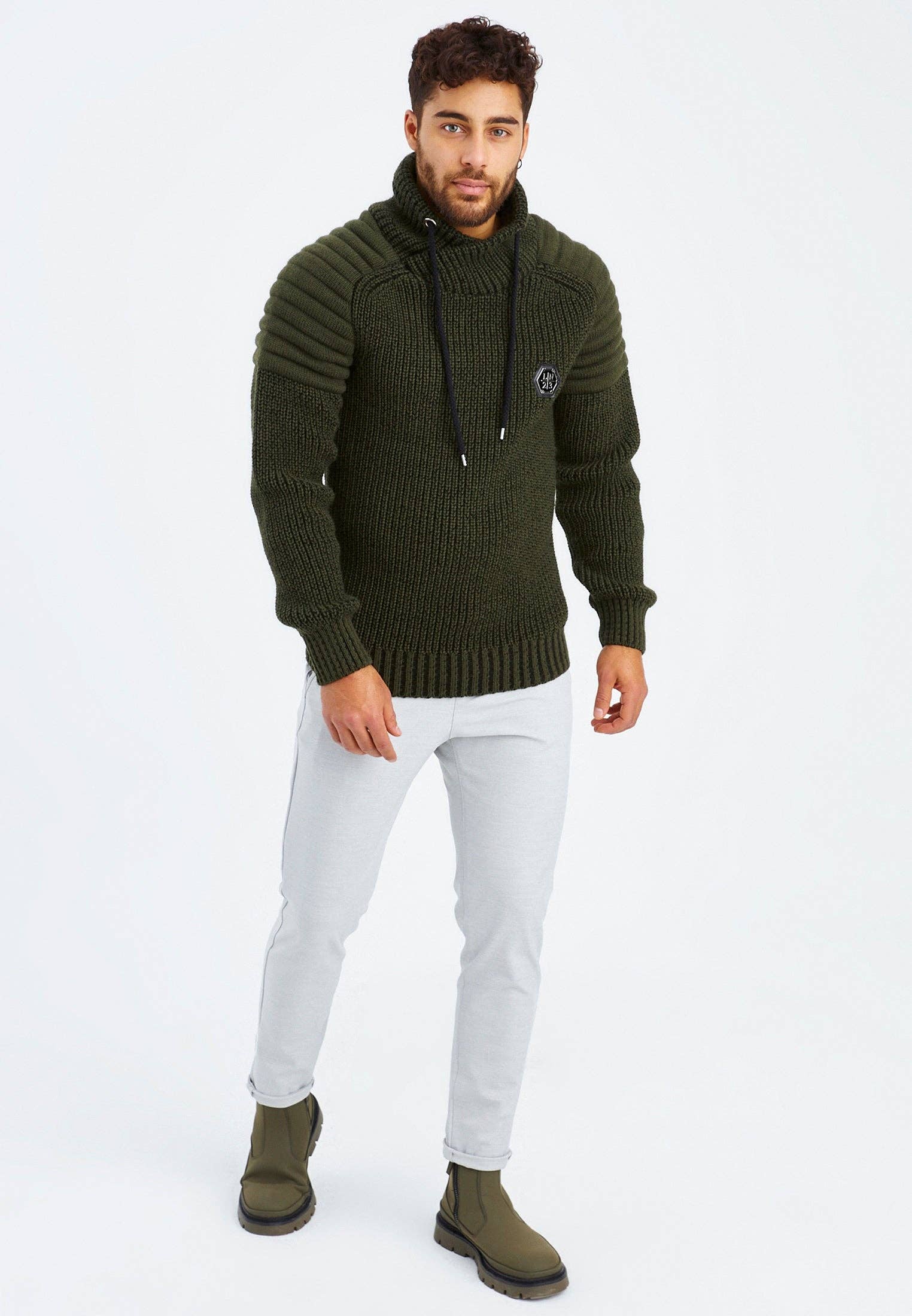 Leif Nelson GmbH - Wholesale Knit Sweater - Men's - Men's Knit Sweater Chunky Knit Shawl Collar LN-523526