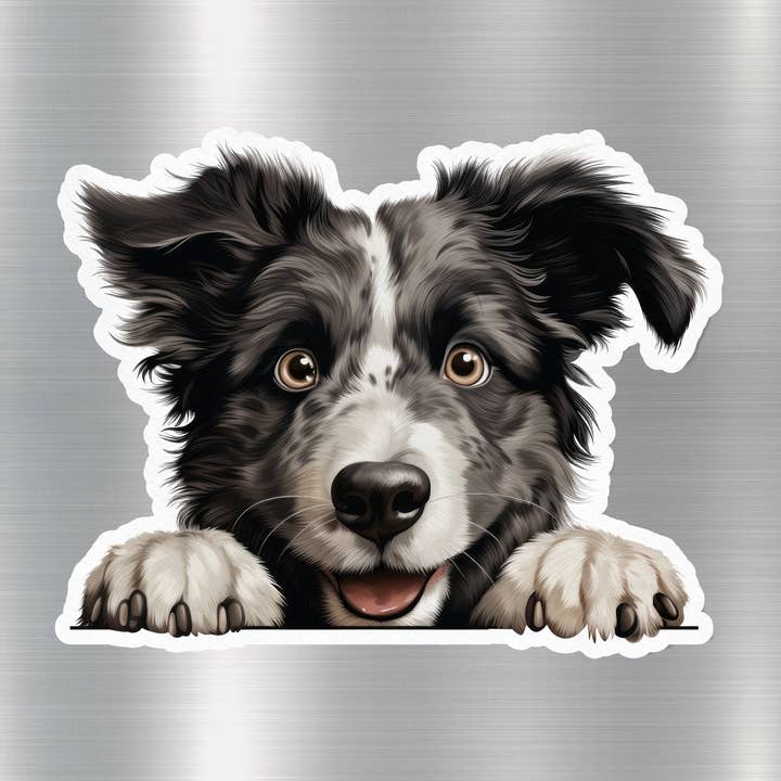 Border Collie Charm Dog Sticker for wholesale by GraffMerch.com