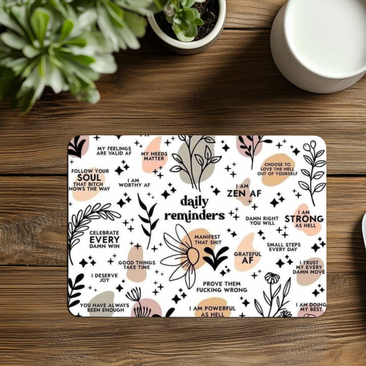 Alfombrilla de ratón de recordatorio diario para venta al por mayor de Darrow Designs