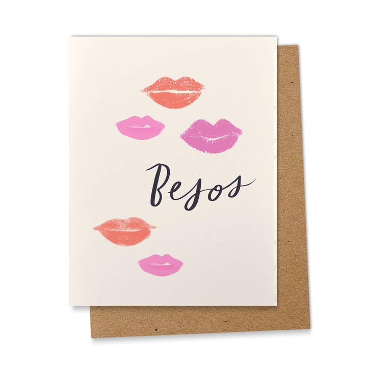 Ana Peake - Wholesale Valentine's Day Card - Besos Spanish Valentine's Day Greeting Card
