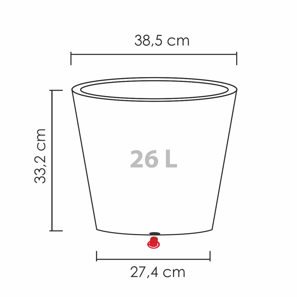 Scheurich - Wholesale Plant Pot - Coneo 242 plastic flower pot/planter5