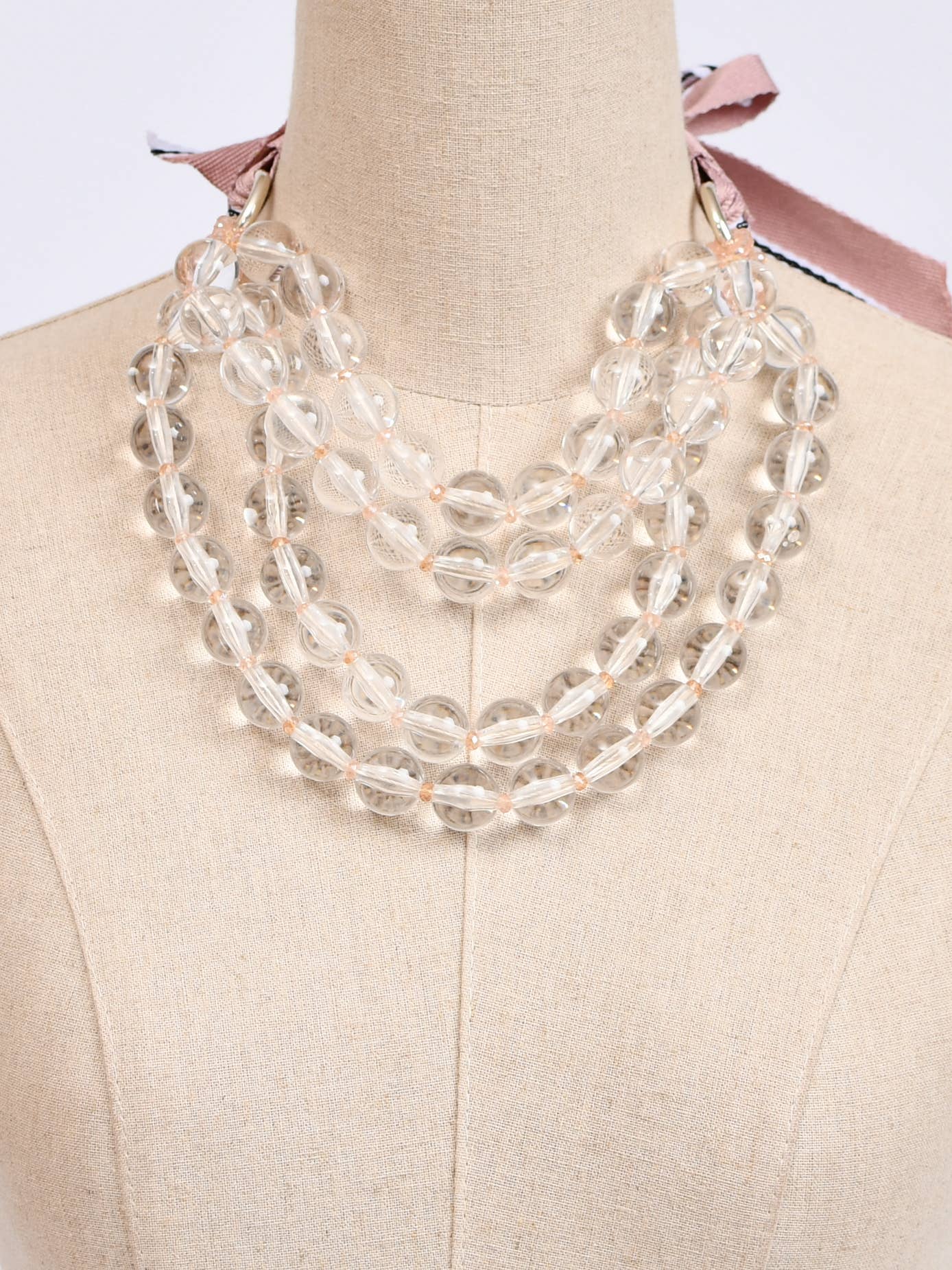 Victoria Moda - Wholesale Pendant/Charm Necklace - Short necklace with transparent beads2