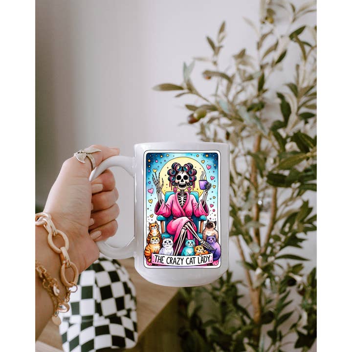 Ace the Pitmatian Co - Wholesale Coffee Mug - Crazy Cat Lady Coffee Mug