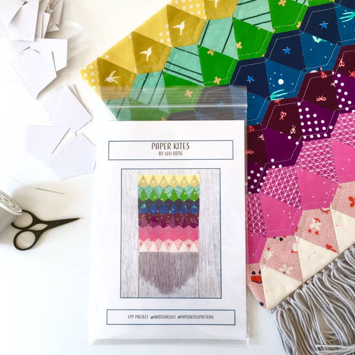 Paper Kites Paper Pattern Kit - Kit da cucito a mano in EPP per la vendita all'ingrosso da parte di Lou Orth Designs