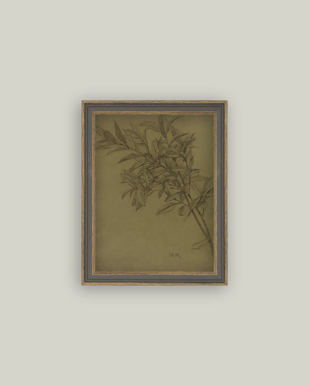 Petal Lane Home - Wholesale Art Print - Leaves On Green Framed Antique Art0