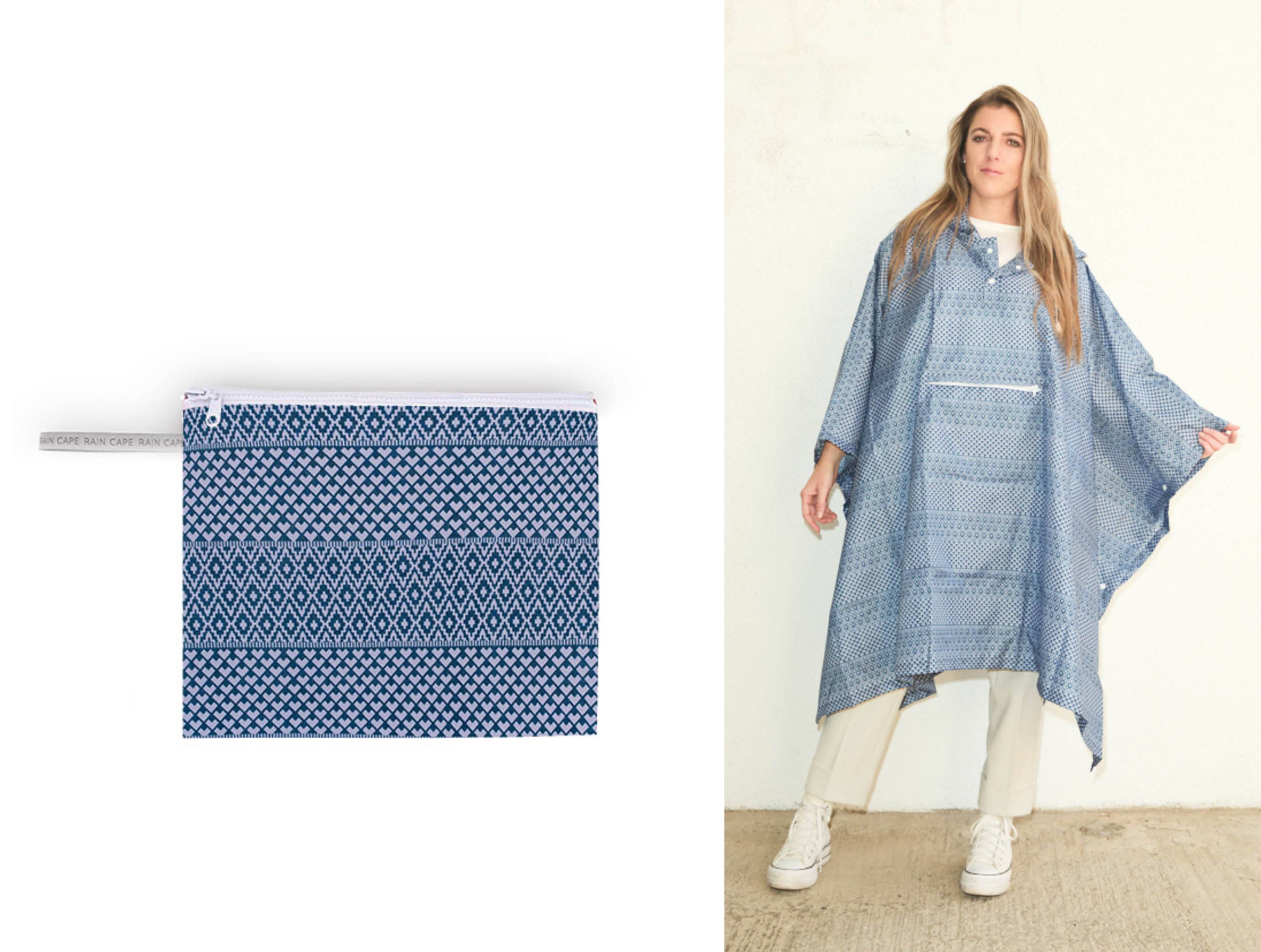 Clima Umbrellas – wholesale Poncho - Unisex – Unisex multifunktionell poncho med självvikande väska "Etnic"0