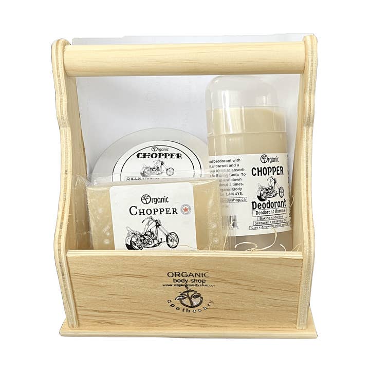 Caixa de Ferramentas Chopper Men's. Aroma de acampamento à beira da fogueira na floresta. por atacado de Organic Body Shop