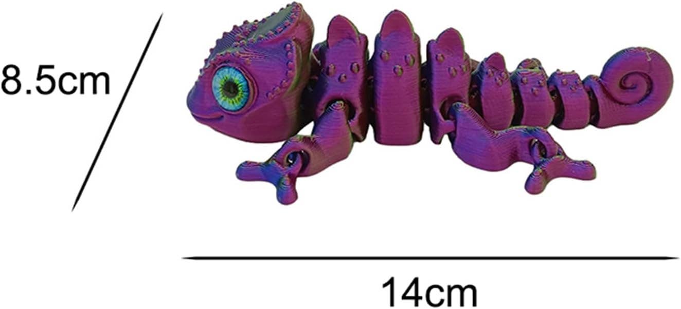 KIDDY-MOOV - Wholesale Classic Toy - Kids - 3D printed chameleon – 14 cm (4 assortments (12)4