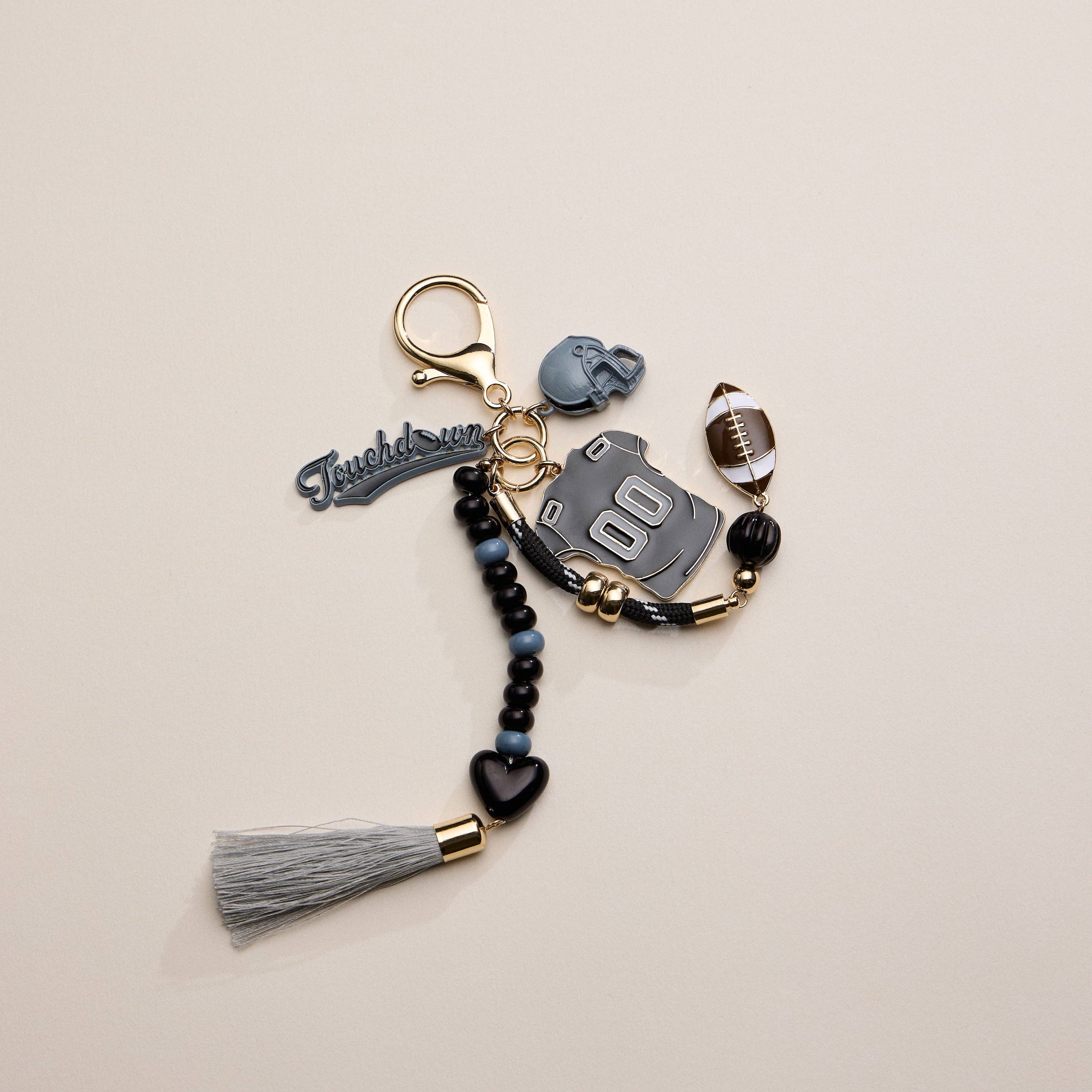 Lilla Haven - Wholesale Keychain - Women's - Gameday Football Keychain – Football Jersey, Helmet, Touchdown Charm & Tassel Bag Accessory36