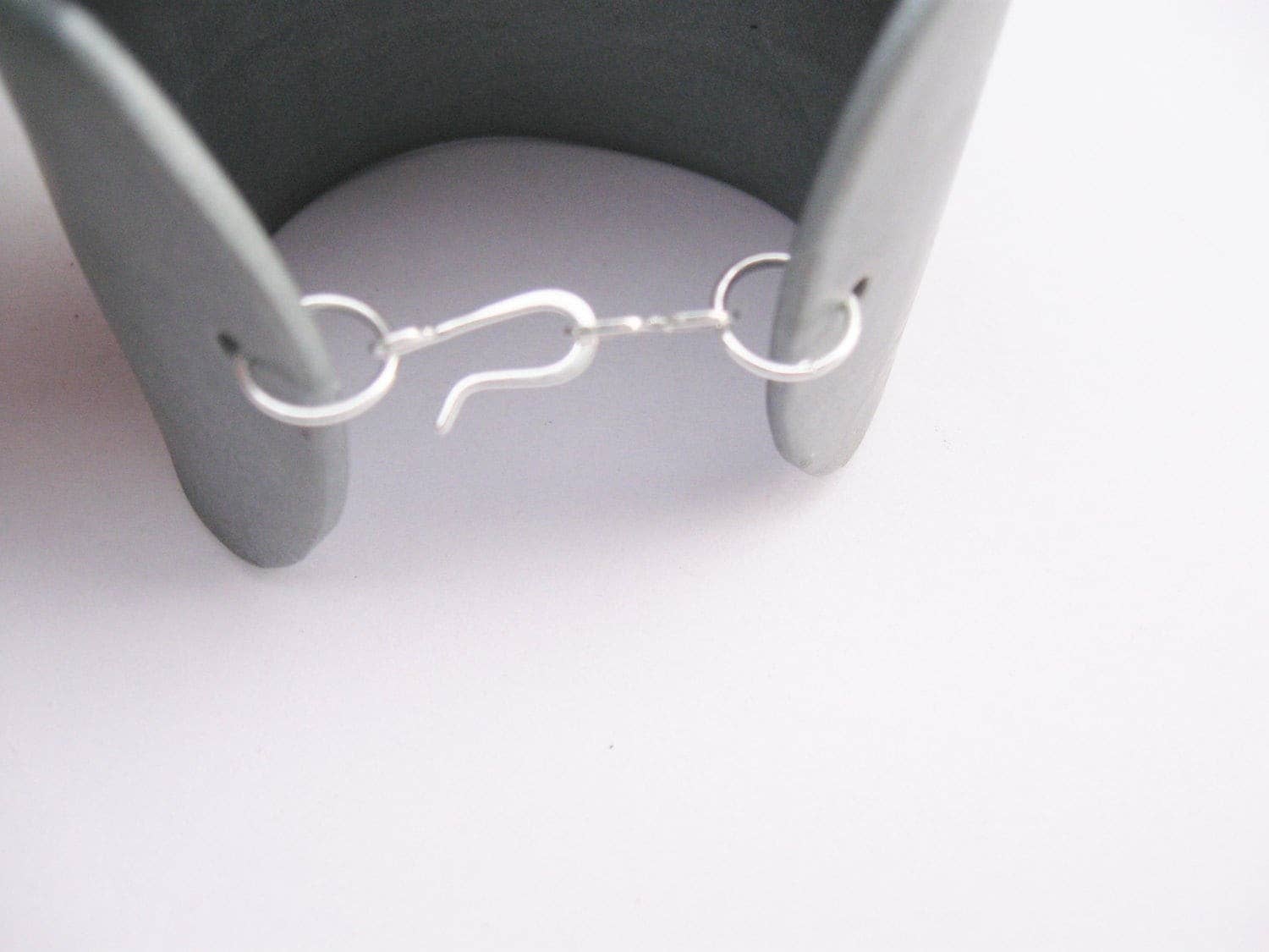 Tea House Designs - Wholesale Cuff Bracelet - Silver Cuff Bracelet, Black Asian Magnolia Design, Handmade3