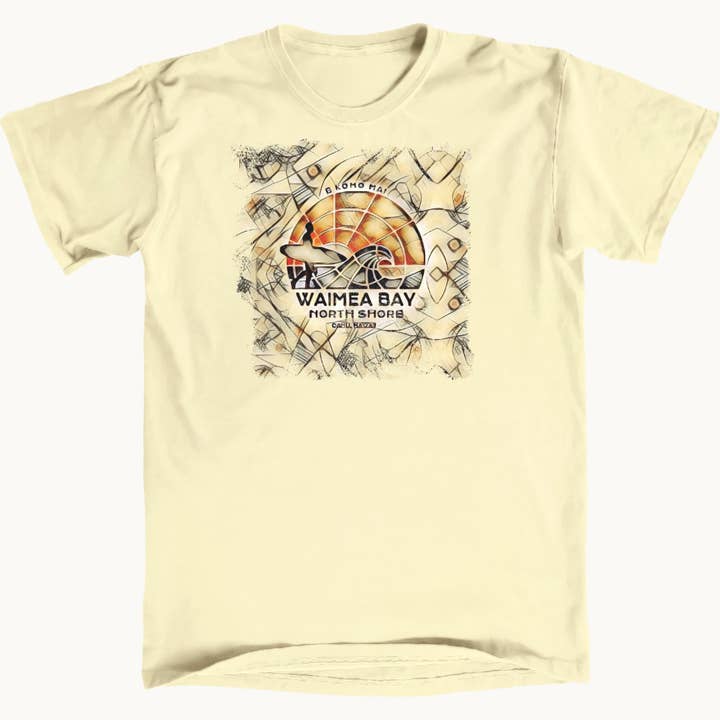 Maglietta Premium Surfista Waimea Bay per la vendita all'ingrosso da parte di Salt Water Colours