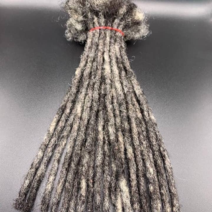 Elimicah - Wholesale Hair Extensions - Salt and Pepper Handmade Dreadlock 100% Human hair Extensio3