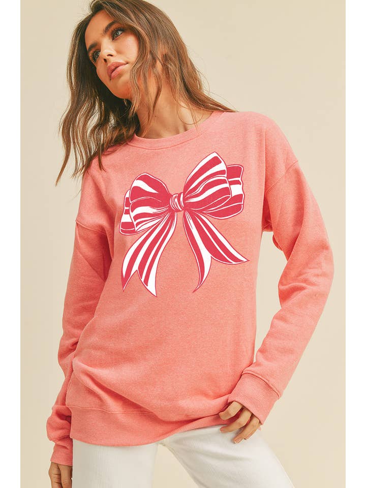 Honestee - Wholesale Sweatshirt - Women's - Bow Long Sleeve Sweatshirt7