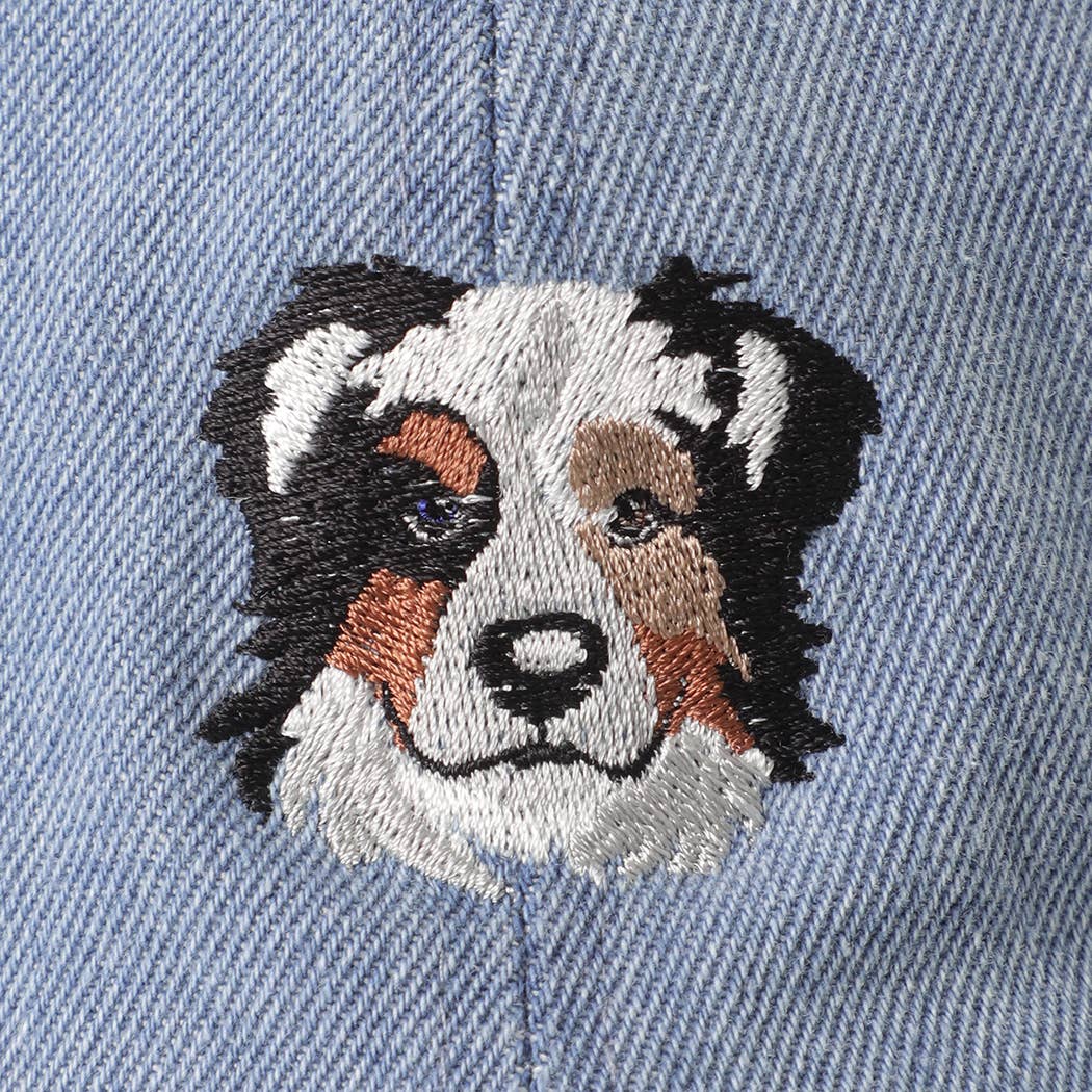 Fashion City - Wholesale Baseball Cap - Women's - Australian Shepherd Embroidered Denim Baseball Cap4