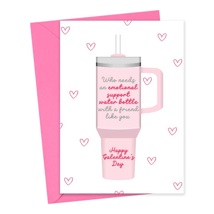 R is for Robo – wholesale Valentine's Day card – Funny Galentines Day Card Pink Greeting Cards for Friends