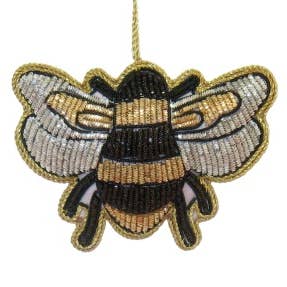 Handmade, Embroidered Zari Christmas & Valentine Ornaments for wholesale by Silk Road Traders