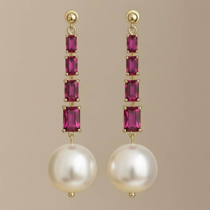 OE! - Wholesale Dangle Earrings - Zircon Cascade - orecchini4